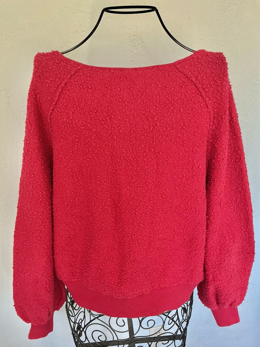 Free People V-Neck Nubby Sweater - Raspberry - Picture 7 of 7